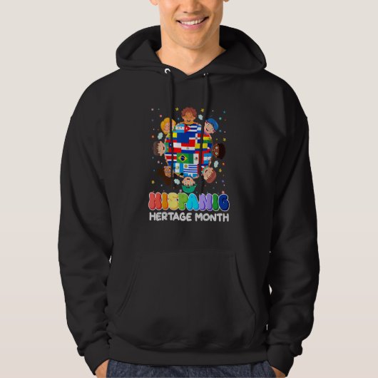 Veste À Capuche Mois du patrimoine hispanique Drapeau latino-améri (Devant)