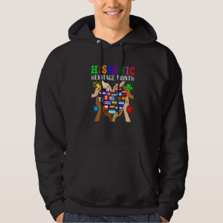 Veste À Capuche Mois du patrimoine hispanique Tous pays Mains Cœur