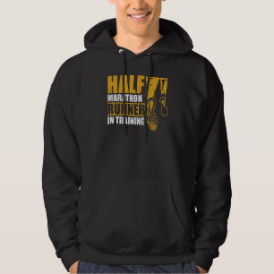 Veste À Capuche Moitié Marathon Coureur En Formation Citation Pour