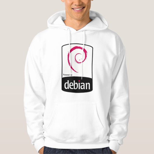 Veste À Capuche Moletom Debian Powered (Devant)