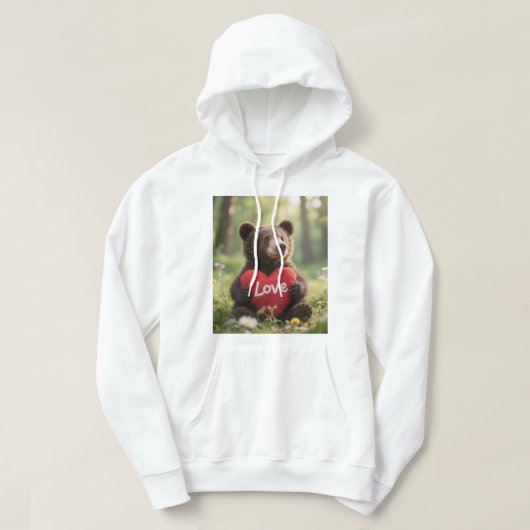 Veste À Capuche Moletom ursinho fofo (Design devant)