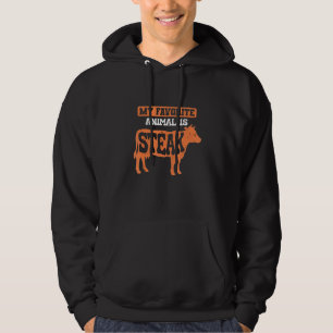 Veste À Capuche Mon animal préféré est le steak de boeuf nourritur