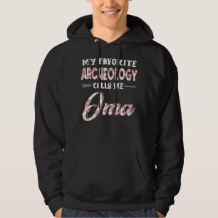 Veste À Capuche Mon Archéologie Préférée M'Appelle Oma Floral