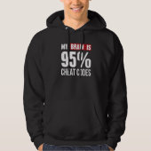 Veste À Capuche Mon Cerveau Est 95 Code Cheat Programmer Coder Tee (Devant)