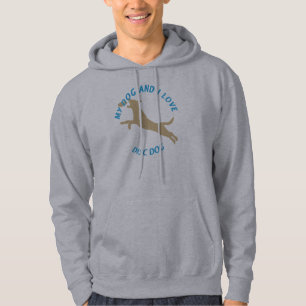 Veste À Capuche Mon chien et moi aiment le chien de disque