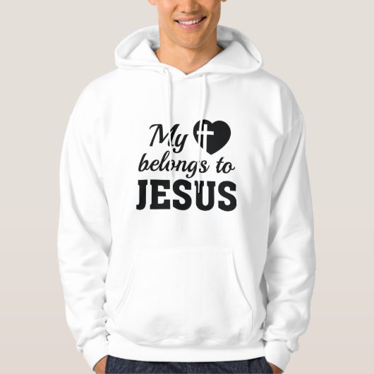 Veste À Capuche Mon Coeur appartient à Jésus (Devant)