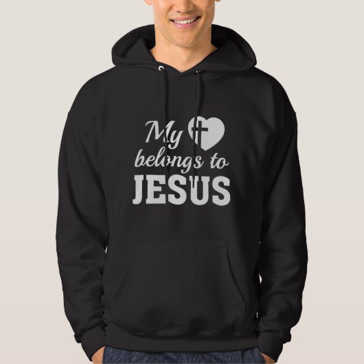 Veste À Capuche Mon Coeur appartient à Jésus (Devant)