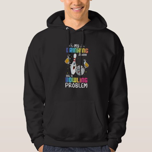 Veste À Capuche Mon Équipe De Boissons A Un Indice De Problème De (Devant)