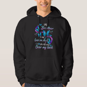 Veste À Capuche Mon Frère Est Mon Ange Gardien Qu'Il Regarde Au-De