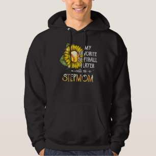 Veste À Capuche Mon Joueur préféré de softball m'appelle Stepmaman