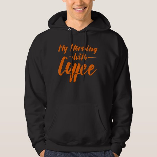 Veste À Capuche Mon Matin Avec Café (Devant)