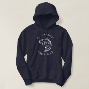 Veste À Capuche Mon thérapeute a des écailles drôle de pêche