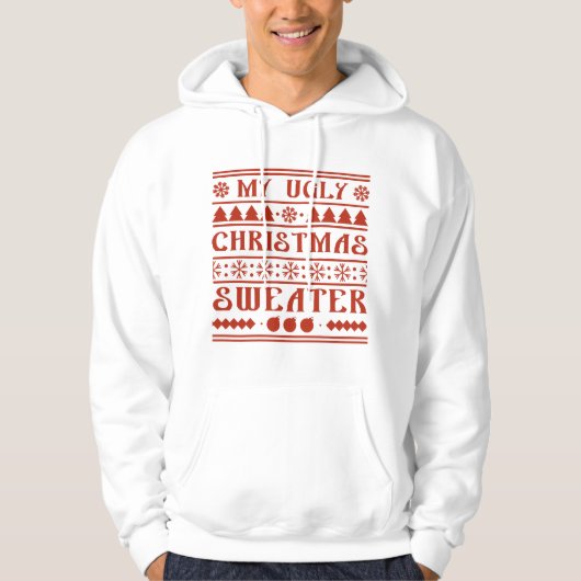 Veste À Capuche Mon vilain pull de Noël (Devant)