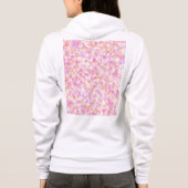 Veste À Capuche Monogramme moderne Nom Aquarelle rose Yellow Spots (Dos)