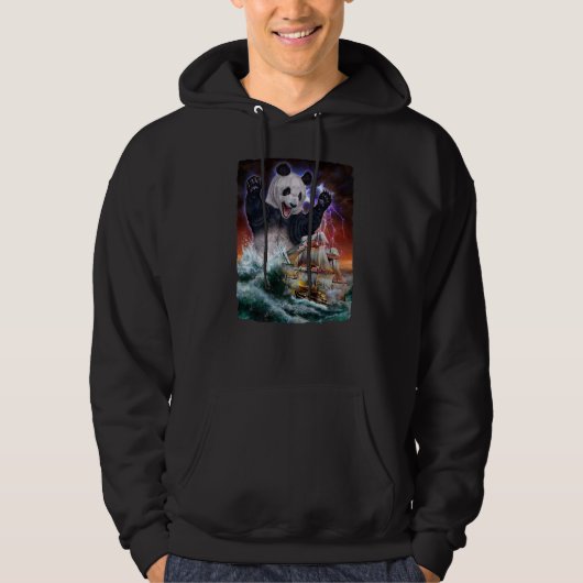 Veste À Capuche Monster Giant Panda En Attaquant Un Bateau De Guer (Devant)