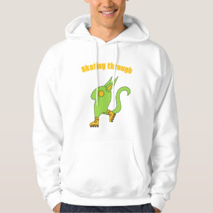 Veste À Capuche Monstre vert mignon sur patins