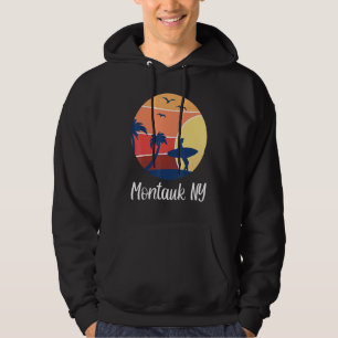 Veste À Capuche Montauk New York NY Surf Surfer Coucher de soleil