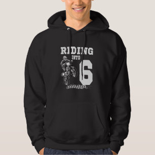 Veste À Capuche Monter Dans 6 Moto Dirt Vélo 6e Anniversaire Bi