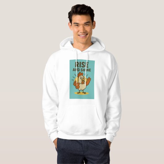 Veste À Capuche Monter et briller Joyeux poulet (Devant entier)