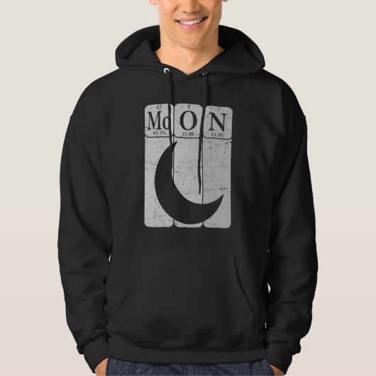 Veste À Capuche Moon Periodic Table Elements Moon Space Nerd Moon  (Devant)