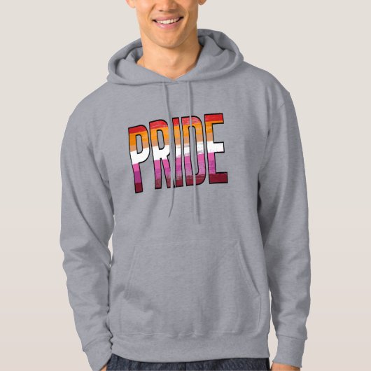 Veste À Capuche Mot de fierté lesbienne (Devant)