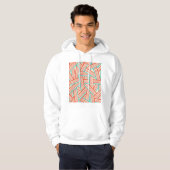 Veste À Capuche Motif Abstrait rayé coloré (Devant entier)