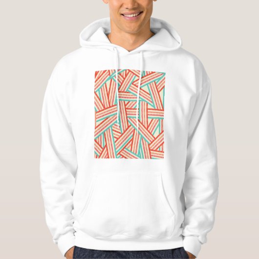 Veste À Capuche Motif Abstrait rayé coloré (Devant)