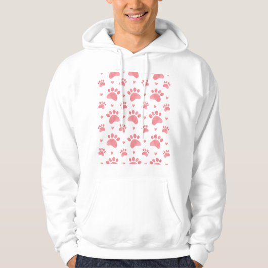 Veste À Capuche Motif d'aquarelle Cat Paws (Devant)
