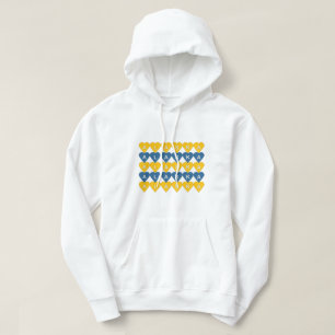 Veste À Capuche Motif de fierté de l'État d'Alaska Cœur Jaune Bleu