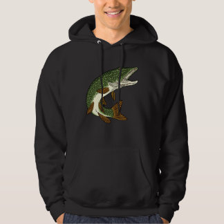 Veste À Capuche Motif de pêche au brochet pour pêcheurs et 