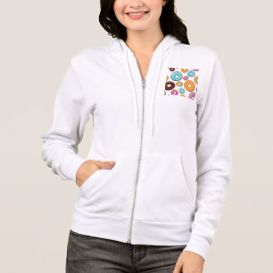 Veste À Capuche Motif lunatique de beignet lumineux