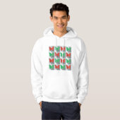 Veste À Capuche Motif Papillon Rouge et Vert (Devant entier)