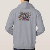 Veste À Capuche Motif populaire russe avec un oiseau (Dos)