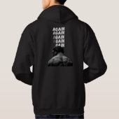 Veste À Capuche Motivation de salle AGAIN Impression au dos Fitnes (Dos)