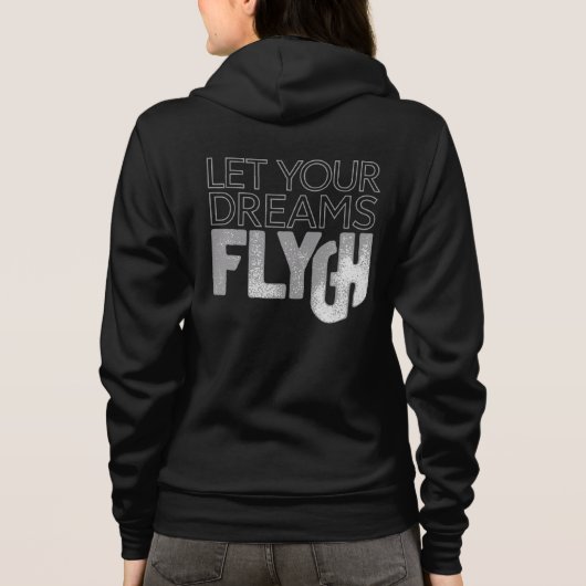 Veste À Capuche Motivational Quote Zip-Up Hoodie for Women (Dos)