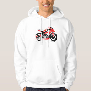 Veste À Capuche Moto Sport Rouge Noir