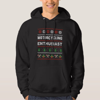 Veste À Capuche Motocycliste passionné de mauvais pull de Noël