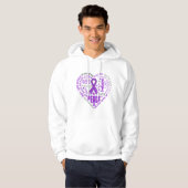 Veste À Capuche Mots de coeur de conscience de malformation de (Devant entier)