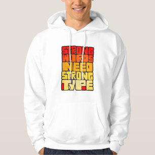 Veste À Capuche Mots Dessinés À La Main Mots Forts Mots Nécessiten