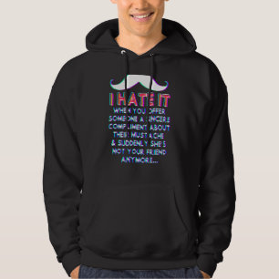 Veste À Capuche Moustache Compliment Humour de cheveux faciale Bla