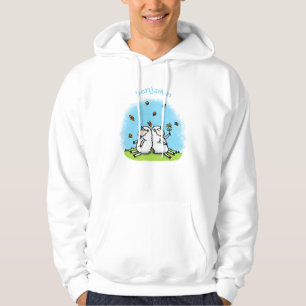 Veste À Capuche Moutons mignons amis et papillons dessin animé
