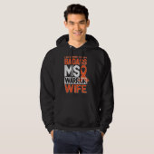 Veste À Capuche Multiple Sclerosis MS Awareness Badass Warrior Wif (Devant entier)