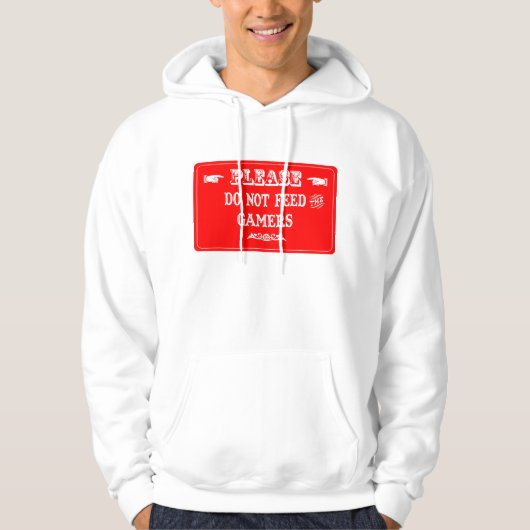 Veste À Capuche N'alimentez pas les Gamers (Devant)