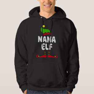 Veste À Capuche Nana Elf Correspondant Costume de Noël Chemise
