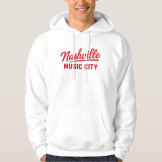 Veste À Capuche Nashville Music City Retro Red Glow Design -
