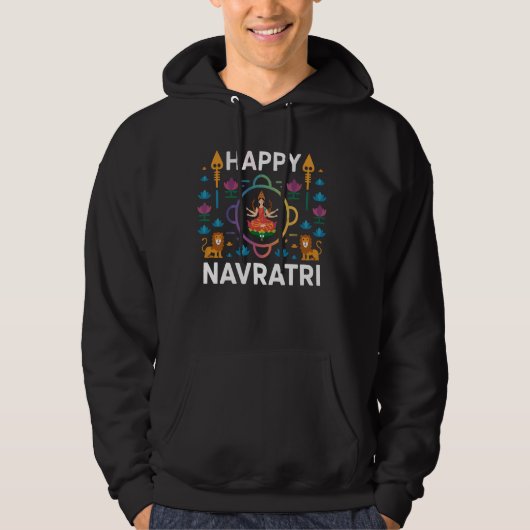 Veste À Capuche Navratri Graba Hindouisme Déesse hindoue Durga 1 (Devant)