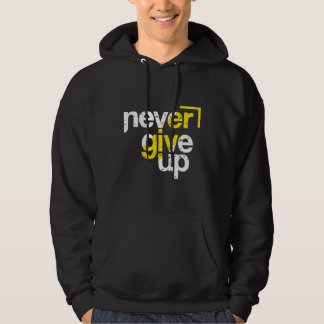Veste À Capuche Ne jamais abandonner Typographie motivante en détr