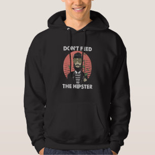 Veste À Capuche Ne Pas Nourrir Le Hipster Vintage Hippies Moustach