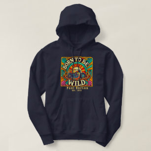 Veste À Capuche Né pour être Wild Retro Biker