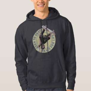 Veste À Capuche né pour patiner patiner pour la vie vintage skateb